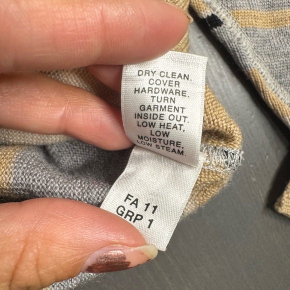 St. John Tan Wool Zip Up Sweater Cardigan - Picture 7 of 10